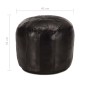 Black pouf 40x35 cm genuine goat leather by vidaXL, Ottomans - Ref: Foro24-248131, Price: 88,99 €, Discount: %