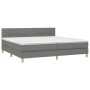 Cama box spring con colchón y LED tela gris oscuro 200x200 cm de vidaXL, Camas y somieres - Ref: Foro24-3133742, Precio: 610,...