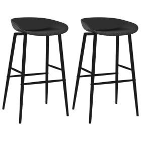 Kitchen stools 2 units black by vidaXL, Kitchen stools - Ref: Foro24-248155, Price: 116,62 €, Discount: %