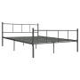 Estructura de cama de metal gris 160x200 cm de vidaXL, Camas y somieres - Ref: Foro24-284647, Precio: 134,88 €, Descuento: %