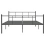 Estructura de cama de metal gris 160x200 cm de vidaXL, Camas y somieres - Ref: Foro24-284647, Precio: 134,88 €, Descuento: %