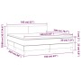 Boxspringbett mit Matratze und LED dunkelblauem Samt 160x200 cm von vidaXL, Betten und Lattenroste - Ref: Foro24-3134295, Pre...