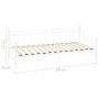 Estructura de cama de metal blanco 90x200 cm de vidaXL, Camas y somieres - Ref: Foro24-284668, Precio: 110,38 €, Descuento: %