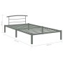 Gray metal bed frame 90x200 cm by vidaXL, Beds and slatted bases - Ref: Foro24-284662, Price: 77,49 €, Discount: %