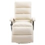 Sillón reclinable para TV de cuero sintético color crema de vidaXL, Sillones - Ref: Foro24-248478, Precio: 310,09 €, Descuent...