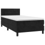 Boxspringbett mit Matratze und LED-Samt in Schwarz, 80 x 200 cm von vidaXL, Betten und Lattenroste - Ref: Foro24-3134371, Pre...