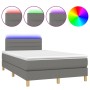 Boxspringbett mit Matratze und dunkelgrauem LED-Stoff 120x200 cm von vidaXL, Betten und Lattenroste - Ref: Foro24-3133782, Pr...