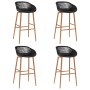 Kitchen stools 4 units black by vidaXL, Kitchen stools - Ref: Foro24-248164, Price: 210,47 €, Discount: %