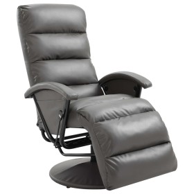 Sillón reclinable para TV de cuero sintético gris de vidaXL, Sillones - Ref: Foro24-248476, Precio: 291,99 €, Descuento: %