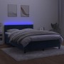 Cama box spring colchón y LED terciopelo azul oscuro 140x200 cm de vidaXL, Camas y somieres - Ref: Foro24-3134469, Precio: 44...