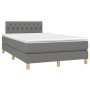 Cama box spring con colchón y LED tela gris oscuro 120x200 cm de vidaXL, Camas y somieres - Ref: Foro24-3133942, Precio: 399,...