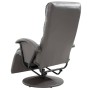 Sillón reclinable para TV de cuero sintético gris de vidaXL, Sillones - Ref: Foro24-248476, Precio: 291,79 €, Descuento: %