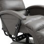 Sillón reclinable para TV de cuero sintético gris de vidaXL, Sillones - Ref: Foro24-248476, Precio: 291,79 €, Descuento: %