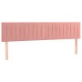 Box spring bed with mattress and LED pink velvet 160x200 cm by vidaXL, Beds and slatted bases - Ref: Foro24-3134536, Price: 5...