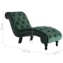 Diván de terciopelo verde de vidaXL, Divanes - Ref: Foro24-248610, Precio: 264,17 €, Descuento: %