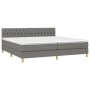 Cama box spring con colchón y LED tela gris oscuro 200x200 cm de vidaXL, Camas y somieres - Ref: Foro24-3133982, Precio: 615,...