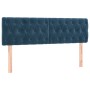 Box spring bed with mattress and LED dark blue velvet 160x200 cm by vidaXL, Beds and slatted bases - Ref: Foro24-3134595, Pri...