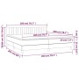 Box spring bed with mattress and LED pink velvet 200x200 cm by vidaXL, Beds and slatted bases - Ref: Foro24-3134548, Price: 5...