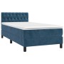 Boxspringbett mit Matratze und LED dunkelblauem Samt 90x200 cm von vidaXL, Betten und Lattenroste - Ref: Foro24-3134565, Prei...