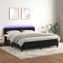 Box spring bed with mattress and LED black velvet 180x200 cm by vidaXL, Beds and slatted bases - Ref: Foro24-3134599, Price: ...