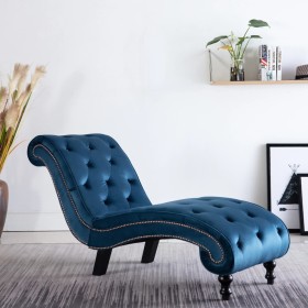 Blue velvet chaise longue by vidaXL, Daybeds - Ref: Foro24-248608, Price: 265,90 €, Discount: %