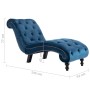 Chaiselongue aus blauem Samt von vidaXL, Tagesbetten - Ref: Foro24-248608, Preis: 265,90 €, Rabatt: %