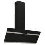 Campana extractora pared acero y vidrio templado negro 90 cm de vidaXL, Extractores - Ref: Foro24-51669, Precio: 189,15 €, De...