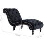 Black velvet chaise longue by vidaXL, Daybeds - Ref: Foro24-248611, Price: 263,79 €, Discount: %