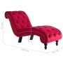 Diván de terciopelo rojo de vidaXL, Divanes - Ref: Foro24-248613, Precio: 264,39 €, Descuento: %