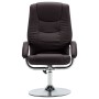 Sillón reclinable con reposapiés cuero sintético marrón de vidaXL, Sillones - Ref: Foro24-248655, Precio: 163,37 €, Descuento: %