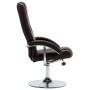 Sillón reclinable con reposapiés cuero sintético marrón de vidaXL, Sillones - Ref: Foro24-248655, Precio: 163,37 €, Descuento: %