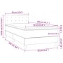 Boxspringbett und LED-Matratze aus weißem Kunstleder 90x200 cm von vidaXL, Betten und Lattenroste - Ref: Foro24-3134202, Prei...