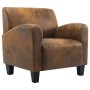 Brown artificial suede leather armchair by vidaXL, Armchairs - Ref: Foro24-248618, Price: 253,99 €, Discount: %