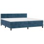 Box spring bed with mattress and LED dark blue velvet 200x200 cm by vidaXL, Beds and slatted bases - Ref: Foro24-3134427, Pri...