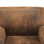 Brown artificial suede leather armchair by vidaXL, Armchairs - Ref: Foro24-248618, Price: 253,99 €, Discount: %