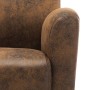 Sillón de piel de ante artificial marrón de vidaXL, Sillones - Ref: Foro24-248618, Precio: 221,19 €, Descuento: %