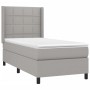 Cama box spring colchón y luces LED tela gris claro 90x190 cm de vidaXL, Camas y somieres - Ref: Foro24-3138277, Precio: 370,...