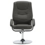 Sillón reclinable con reposapiés cuero sintético gris de vidaXL, Sillones - Ref: Foro24-248654, Precio: 175,37 €, Descuento: %