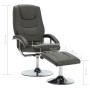 Gray synthetic leather recliner with footrest by vidaXL, Armchairs - Ref: Foro24-248654, Price: 175,37 €, Discount: %