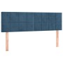 Box spring bed with mattress and LED dark blue velvet 140x200 cm by vidaXL, Beds and slatted bases - Ref: Foro24-3134409, Pri...