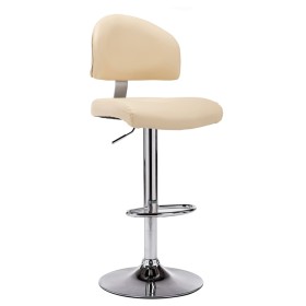 Cream synthetic leather kitchen stool by vidaXL, Kitchen stools - Ref: Foro24-249648, Price: 103,99 €, Discount: %