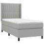 Cama box spring colchón y luces LED tela gris claro 90x200 cm de vidaXL, Camas y somieres - Ref: Foro24-3138445, Precio: 367,...