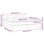 Cama box spring colchón y LED terciopelo rosa 200x200 cm de vidaXL, Camas y somieres - Ref: Foro24-3134428, Precio: 559,89 €,...