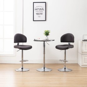 Kitchen stools 2 units brown synthetic leather by vidaXL, Kitchen stools - Ref: Foro24-249662, Price: 123,98 €, Discount: %