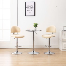 Kitchen stools 2 units cream-colored synthetic leather by vidaXL, Kitchen stools - Ref: Foro24-249658, Price: 136,99 €, Disco...