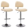 Kitchen stools 2 units cream-colored synthetic leather by vidaXL, Kitchen stools - Ref: Foro24-249658, Price: 137,38 €, Disco...