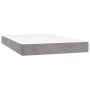 Cama box spring colchón y LED terciopelo gris claro 120x200 cm de vidaXL, Camas y somieres - Ref: Foro24-3134513, Precio: 378...