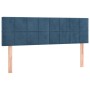 Box spring bed with mattress and LED dark blue velvet 140x190 cm by vidaXL, Beds and slatted bases - Ref: Foro24-3134403, Pri...