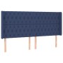 Box spring bed mattress and LED lights blue fabric 180x200 cm by vidaXL, Beds and slatted bases - Ref: Foro24-3138579, Price:...