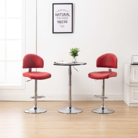 Kitchen stools, 2 units, synthetic leather, burgundy color. by vidaXL, Kitchen stools - Ref: Foro24-249661, Price: 152,75 €, ...